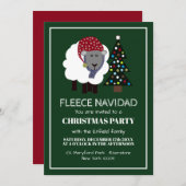 フリースナビダッドスペインのスタイル招待状 案内状 (正面/裏面)