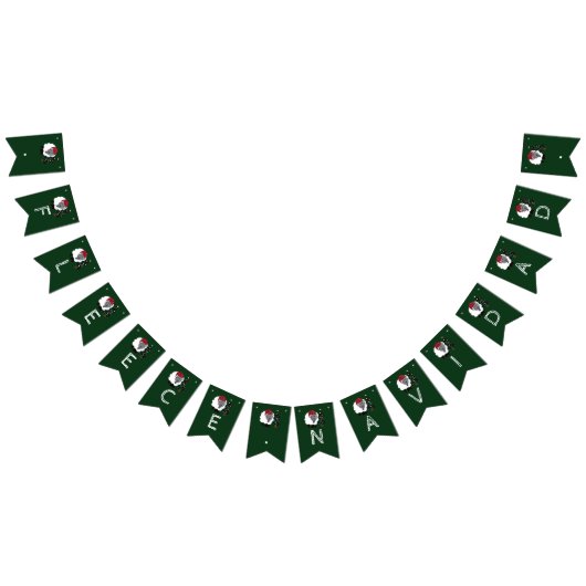 フリースナビダッドスペインの、クリスマスパーティー バンティングフラッグ (全)