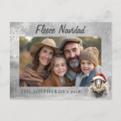 フリースナビダッド羊の写真ホリデーポストカード シーズンポストカード (正面)