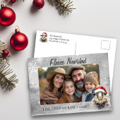 フリースナビダッド羊の写真ホリデーポストカード シーズンポストカード