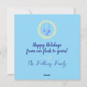 フリースナビダードキュートクリスマスヒツジパーソナライズされた シーズンカード (裏面)