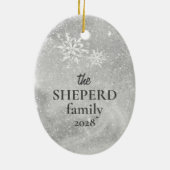 フリースナヴィダグレイ羊のクリスマスオーナメント セラミックオーナメント (裏面)