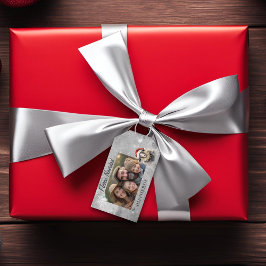 フリースナヴィダグレイ羊の写真クリスマスプレゼントラベル ギフトタグ