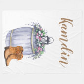 フリースパーソナライズされたスロー夏の国の結婚式R フリースブランケット (正面(横))