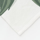 フリースパーソナライズされたスロー熱帯花を白に フリースブランケット (角)