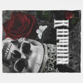 フリースパーソナライズされたスローHaustingアデラインズードミー フリースブランケット (正面(横))