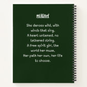 フリースピリットガールスパイラルノート ノートブック (裏面)