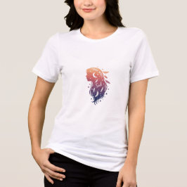 フリースピリットソウル 天体シルエット - スターモーユー トライブレンドTシャツ