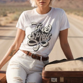 フリースピリットハロウィーン幽霊レトロスタイルTシャツ Tシャツ