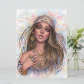 フリースピリットボヘミアンヒッパイガールジプシーアートカード (スタンド正面)