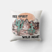 フリースピリットワイルドハートイラストレーション クッション (裏面)