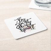 フリースピリットワイルドハート スクエアペーパーコースター (アングル)