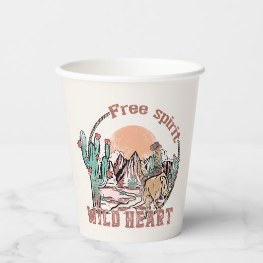 フリースピリット、ワイルドハート 紙コップ (正面)