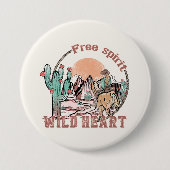 フリースピリット、ワイルドハート |西の国 缶バッジ (正面)