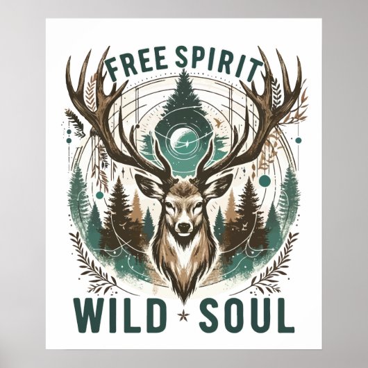 フリースピリット – Wild Soul Stag ポスター (正面)