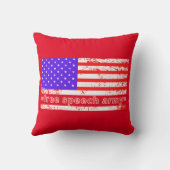 フリースピーチアーミー動揺してアメリカン旗版 クッション (裏面)