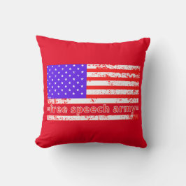 フリースピーチアーミー動揺してアメリカン旗版 クッション