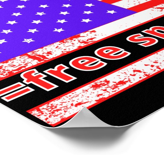 フリースピーチアーミー動揺してアメリカン旗版 ポスター (角)