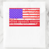 フリースピーチアーミー動揺してアメリカン旗版 長方形シール (バッグ)