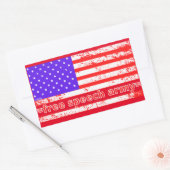 フリースピーチアーミー動揺してアメリカン旗版 長方形シール (封筒)