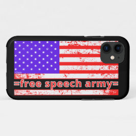フリースピーチアーミー動揺してアメリカン旗版 iPhone 11 ケース