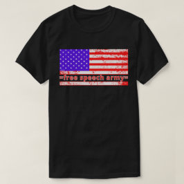 フリースピーチアーミー動揺してアメリカン旗版 Tシャツ