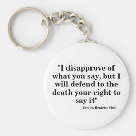 フリースピーチキーリング – 引用文23 キーホルダー