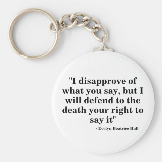 フリースピーチキーリング – 引用文23 キーホルダー (正面)