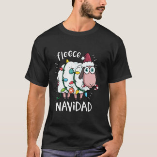 フリースフェリズナビダメキシコスペインのクリスマス羊Ch Tシャツ