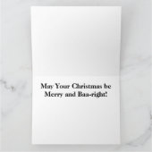 フリースフェリズナビダードクおもしろいリスマスヒツジョーク カード (内部)