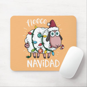 フリースフェリズナヴィダッおもしろいキュートヒツクリスマス マウスパッド