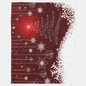 フリースブランケットかクリスマスツリーおよびライト フリースブランケット (正面)