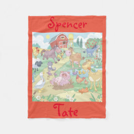 フリースブランケットかパーソナライズな漫画の家畜 フリースブランケット