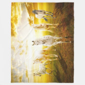 フリースブランケットか馬 フリースブランケット (正面)