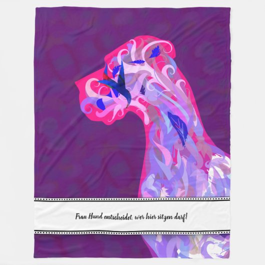 フリースブランケットとファンシーグレートイラストレーション フリースブランケット (正面)