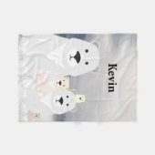 フリースブランケットとポーラベアファミリー フリースブランケット (正面(横))