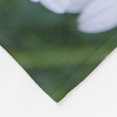 フリースブランケットと白いデイジー写真 フリースブランケット (角)