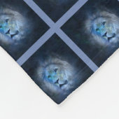 フリースブランケットと青いライオン フリースブランケット (角)