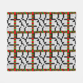 フリースブランケットのクロスワード・パズルのデザイン フリースブランケット (正面(横))