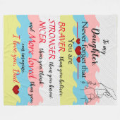 フリースブランケットの父/娘のラブメッセージ フリースブランケット (正面(横))