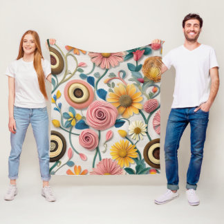 フリースブランケットの自然の完璧なパターン：サンフロー フリースブランケット