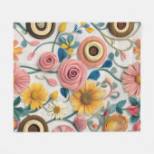 フリースブランケットの自然の完璧なパターン：サンフロー フリースブランケット (正面(横))