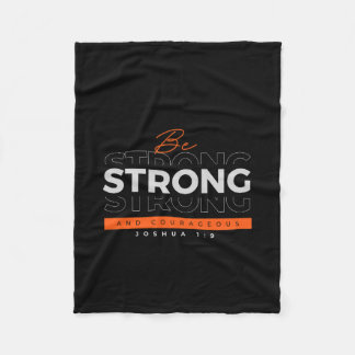 フリースブランケットやる気を起こさせるバイブル聖句Joshua 1:9 フリースブランケット