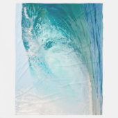 フリースブランケットを壊す太平洋の青い波 フリースブランケット (正面)