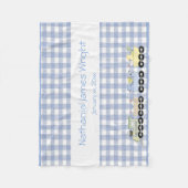 フリースブランケットカスタムブルーとホワイトチェック フリースブランケット (正面)