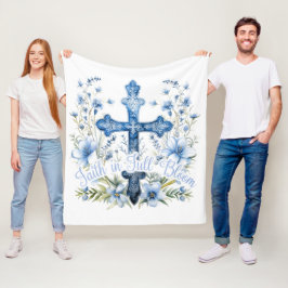 フリースブランケットクリスチャンの完全開花信仰 フリースブランケット