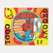 フリースブランケットハッピーカンペグルービーベアパーソナライズ フリースブランケット (正面(横))