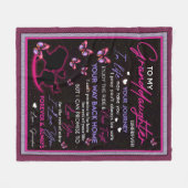 フリースブランケットパーソナライズされた蝶の孫 フリースブランケット (正面(横))