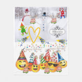 フリースブランケットメリークリスマスハッピーバースデー フリースブランケット (正面)