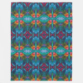 フリースブランケット付きレインボーコイフィッシュデザイン フリースブランケット (正面)